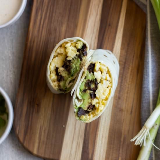 Eggs Benedict Wraps - Recipe photo by thewholebite