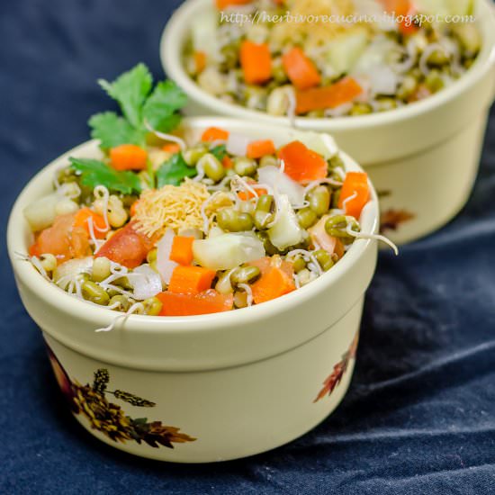 Sprouts Bhel | Sprouts Salad - Recipe photo by Herbivore Cucina