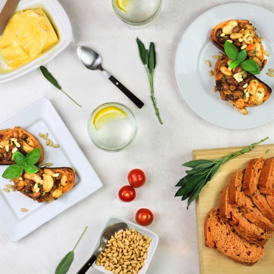 Gourmet Beans on Toast with Chorizo - Recipe photo by iamchef