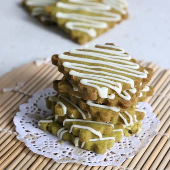 Matcha White Chocolate Shortbread - Recipe photo by AndrestheHomeBaker