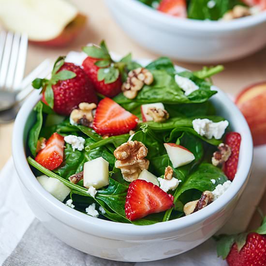 Honey Goat Cheese Strawberry Salad - Recipe photo by showmetheyummy