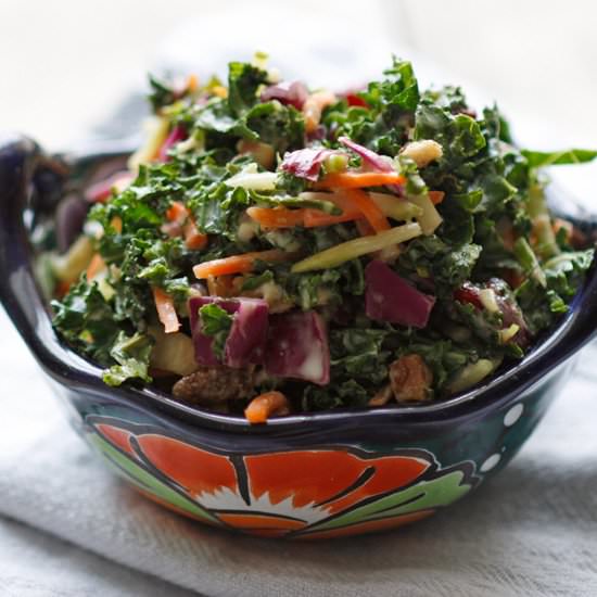 Honey Dijon Chopped Kale Salad - Recipe photo by mmdaughter