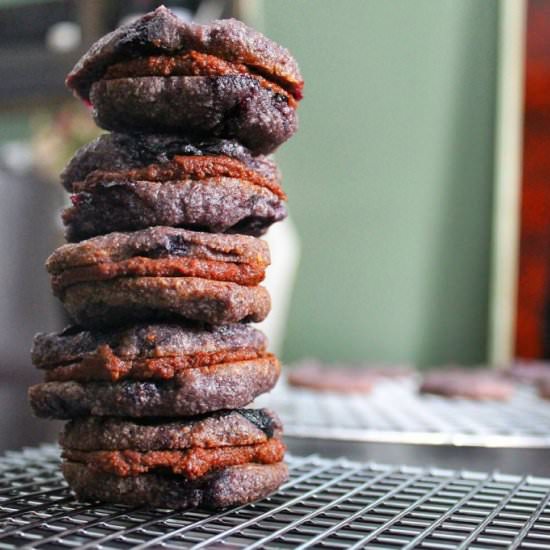 Blueberry Cookies + Hazelnut Spread - Recipe photo by cleaneatinggoddess