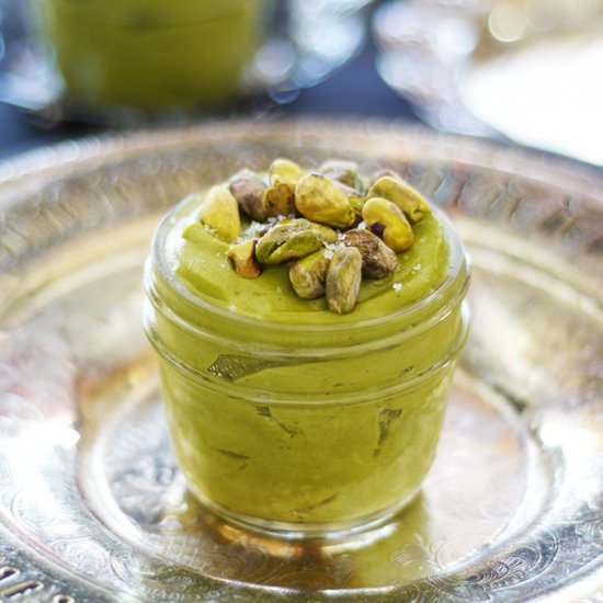 Healthy Pistachio Pudding - Recipe photo by Audrey @ Unconventional Baker