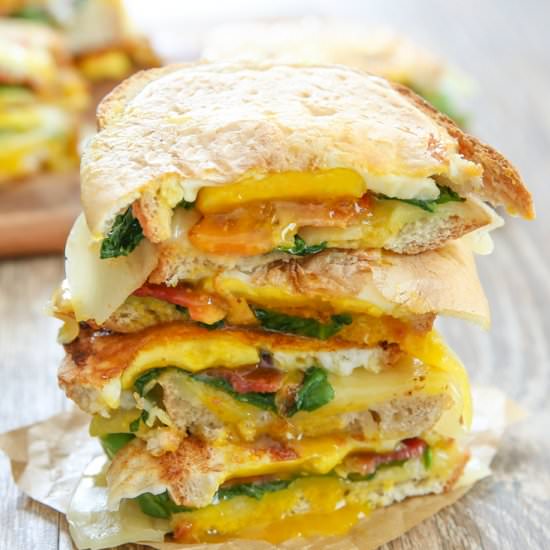 Egg In a Hole Grilled Cheese - Recipe photo by kirbie