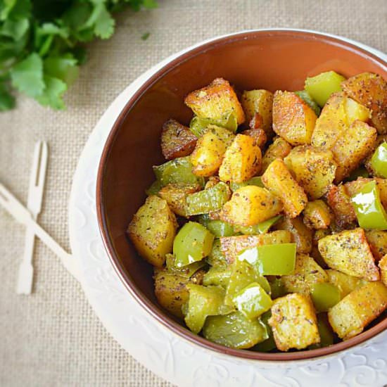 Alu Capsicum - Recipe photo by ruchiskitchen