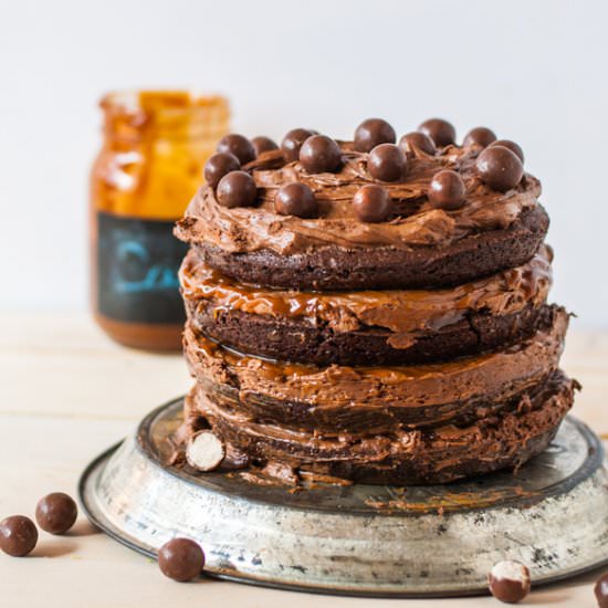 Brownie Cake w Choc Malt Frosting - Recipe photo by cookienameddesire