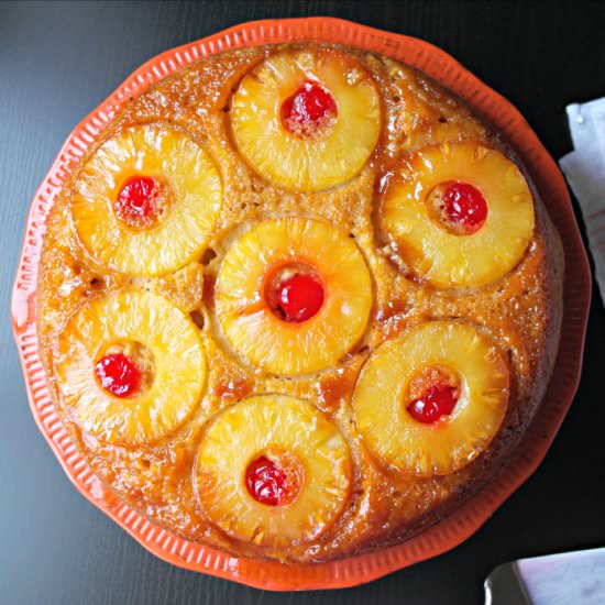 Lighter Upside Down Pineapple Cake - Recipe photo by thienkim
