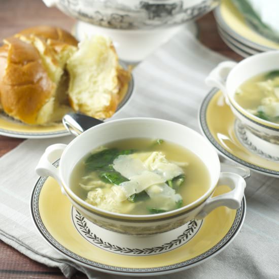Stracciatella Soup - Recipe photo by tiffanybendayan