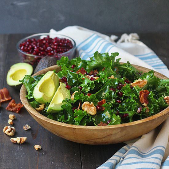 Kale Salad with Bacon - Recipe photo by TiasKitchen