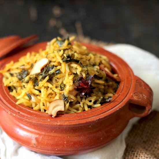 Methi Brown Rice Pulao - Recipe photo by Funfoodandfrolic