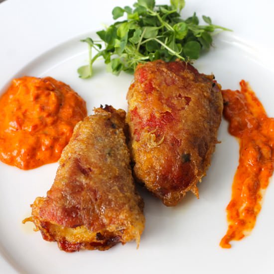 Piquillo Peppers Filled with Shrimp - Recipe photo by saffronandsun