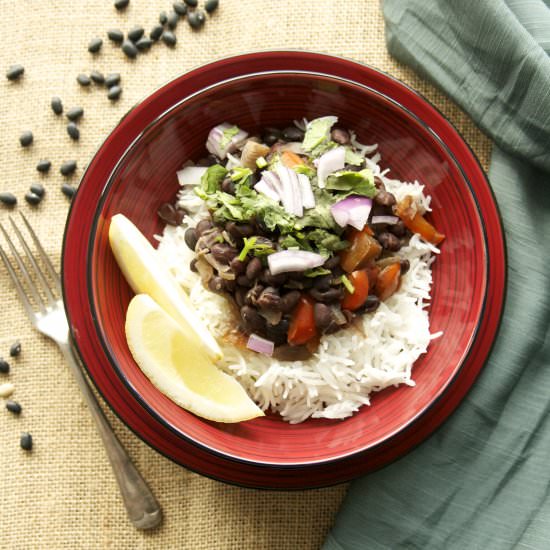Cuban Black Beans on Rice - Recipe photo by tastechronicles
