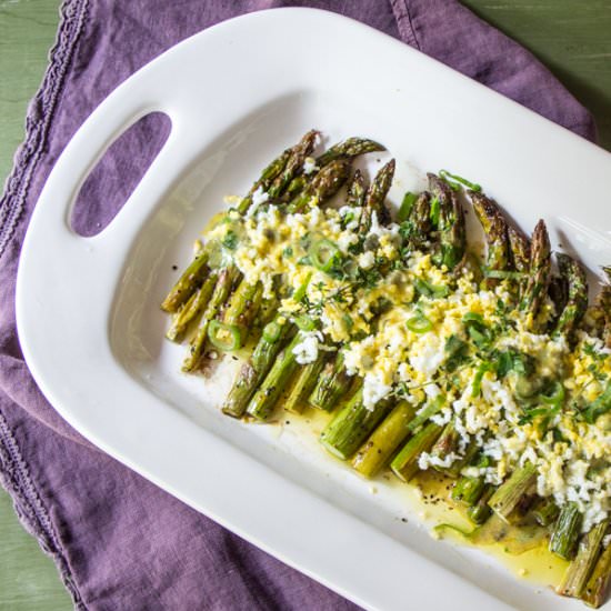 Asparagus Gribiche - Recipe photo by TheWimpyVegetarian