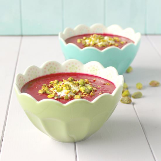 Roasted Beetroot and Butterbean soup - Recipe photo by Nutritious Deliciousness