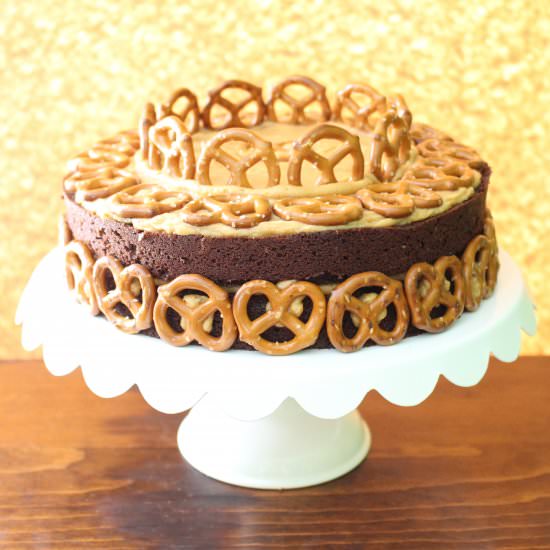 Pretzel, Peanut Butter, & Beer Cake - Recipe photo by Recipe for Perfection