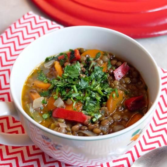 Moroccan Lentil Stew - Recipe photo by breadandolives