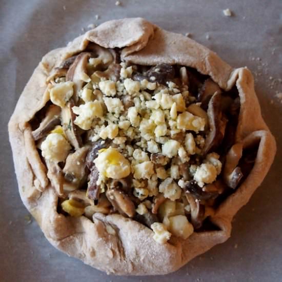 Mushroom and Leek Galette for Two - Recipe photo by doublethyme