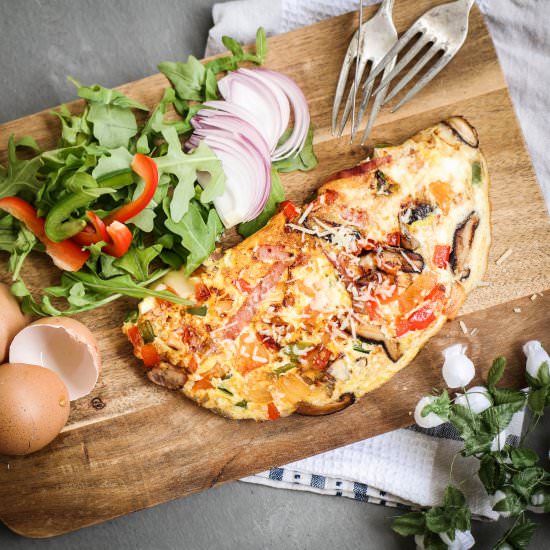 Omelette with Double Cheese - Recipe photo by misstamchiak