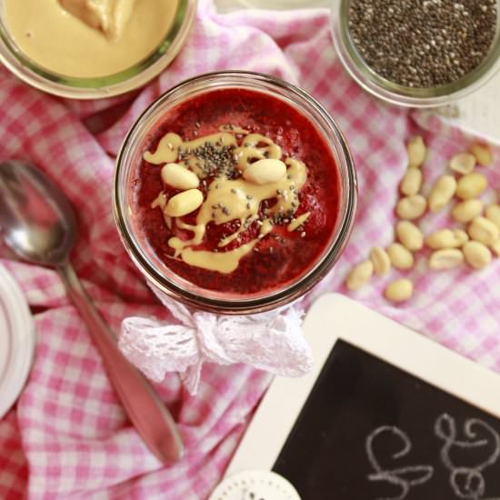 PBJ Chia Pudding (Vegan) - Recipe photo by delicious.blog