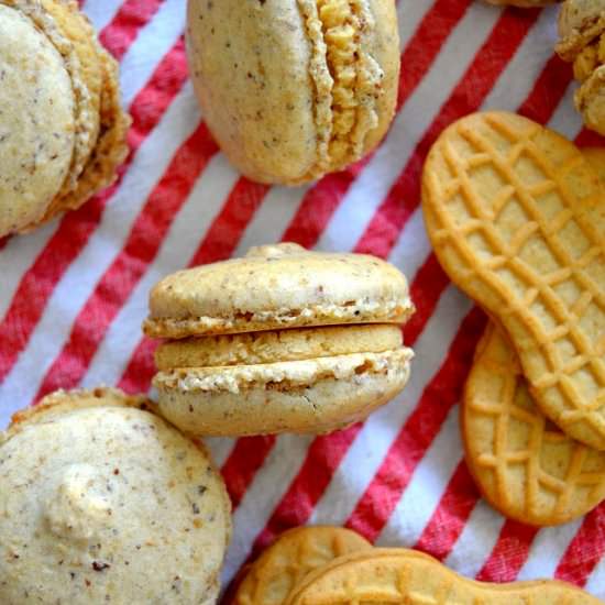 Nutter Butter Macarons - Recipe photo by thedomesticrebel