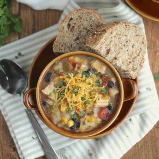 Crock Pot Southwestern Corn Chowder - Recipe photo by Two Healthy Kitchens