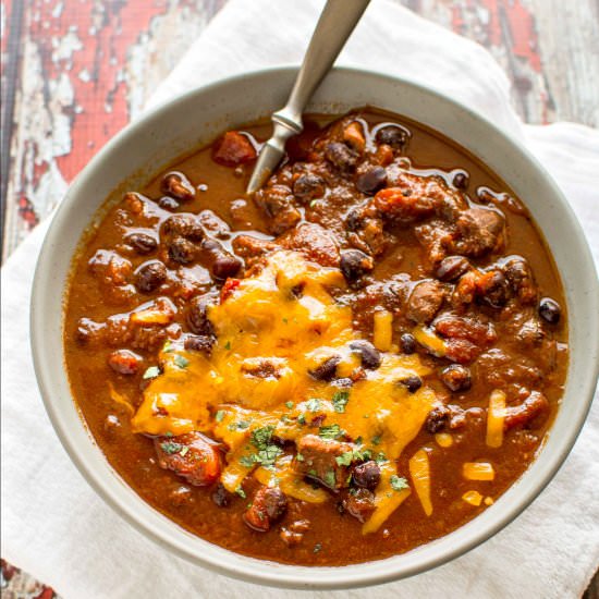 Crockpot Beefy Chili - Recipe photo by slowcookergourmet