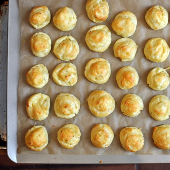 Gougères (French Cheese Puffs) - Recipe photo by Ashley Brouwer