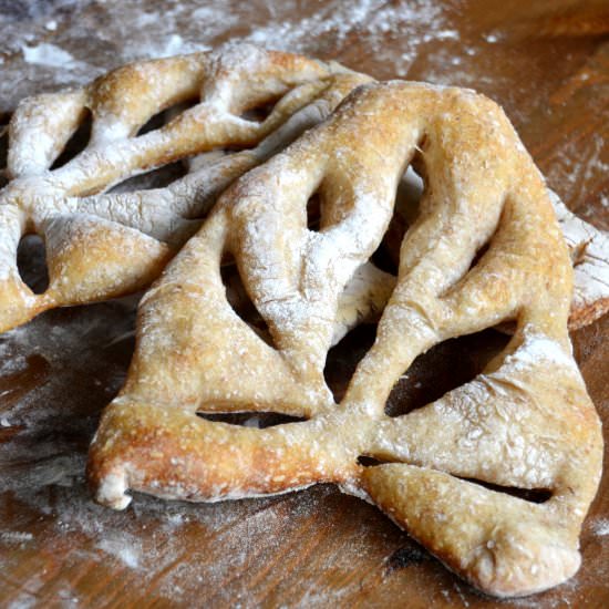 Sourdough Fougasse - Recipe photo by theorangefairy