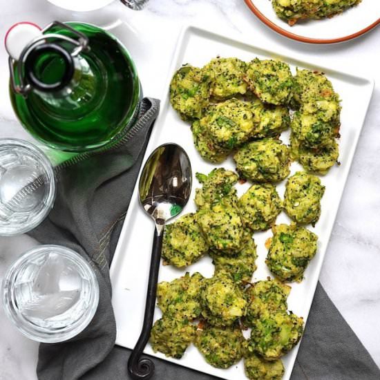 Broccoli Potato and Cheddar Tots - Recipe photo by PinchandSwirl