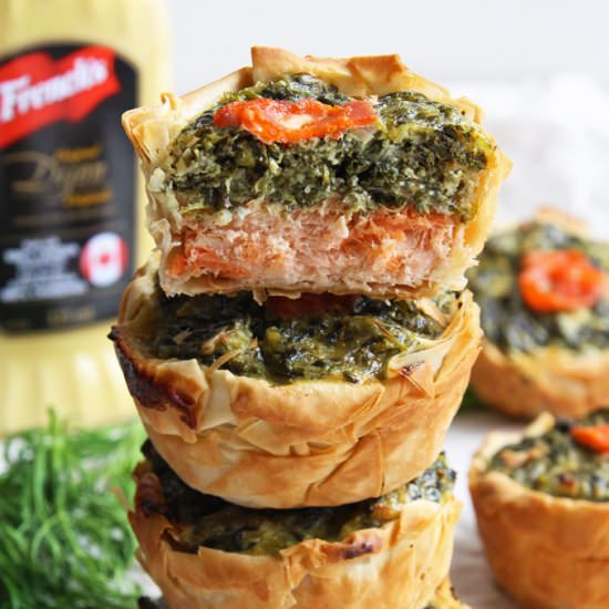 Mini Salmon Spinach Quiches - Recipe photo by Leelalicious
