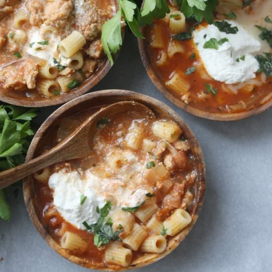 Crock-Pot Lasagna Soup - Recipe photo by thegarlicdiaries