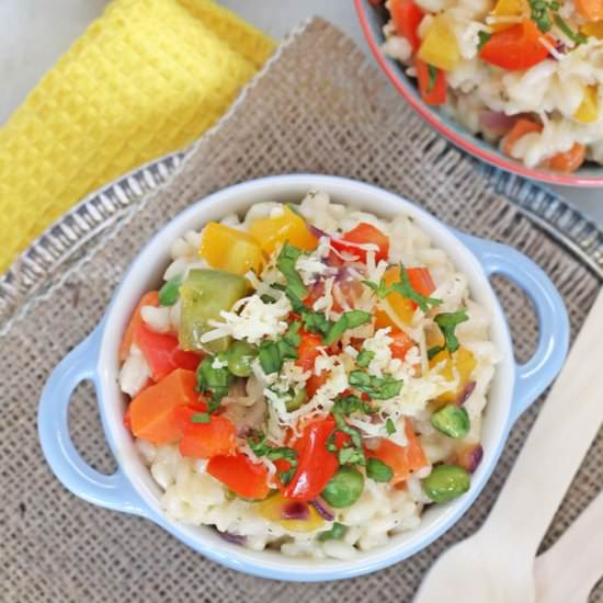 20 Minute Rainbow Veggie Risotto - Recipe photo by myfussyeater