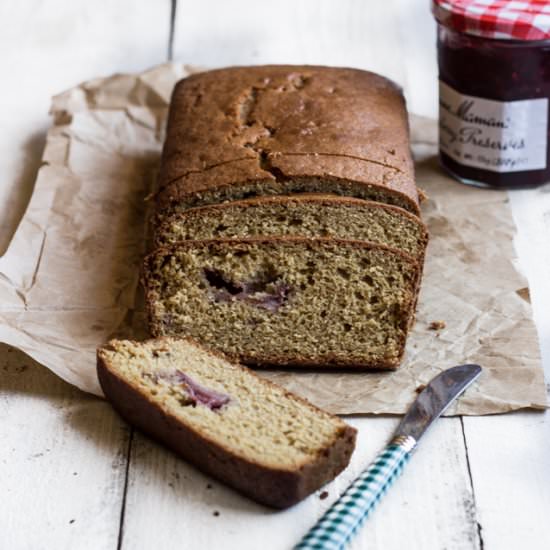 Roasted Strawberry and Yogurt Bread - Recipe photo by thewholebite