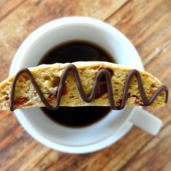 Cranberry Hazelnut Biscotti - Recipe photo by PutOnYourCakePants