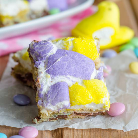Peeps Blondies - Recipe photo by freshaprilflours