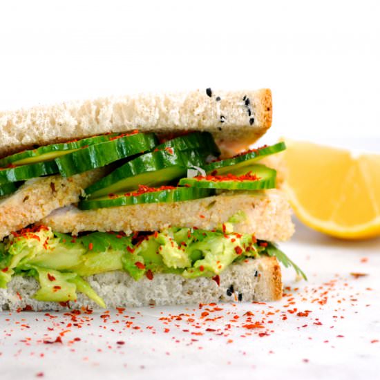 Chicken Sandwich + Spicy Cucumber - Recipe photo by WEAR EAT LOVE