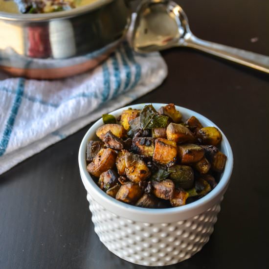 Vazhakkai/Raw Banana/Plantain Roast - Recipe photo by Relishthebite