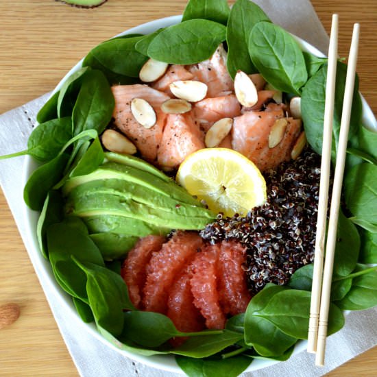 Salmon and Avocado Quinoa Salad - Recipe photo by Dels cooking twist