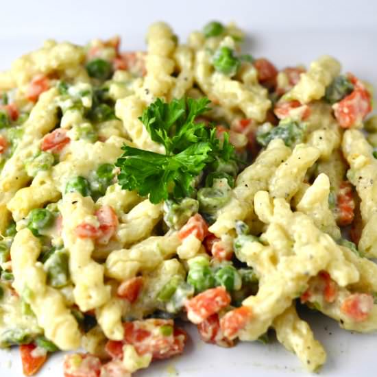 Creamy Mixed Vegetables Pasta - Recipe photo by Antonet