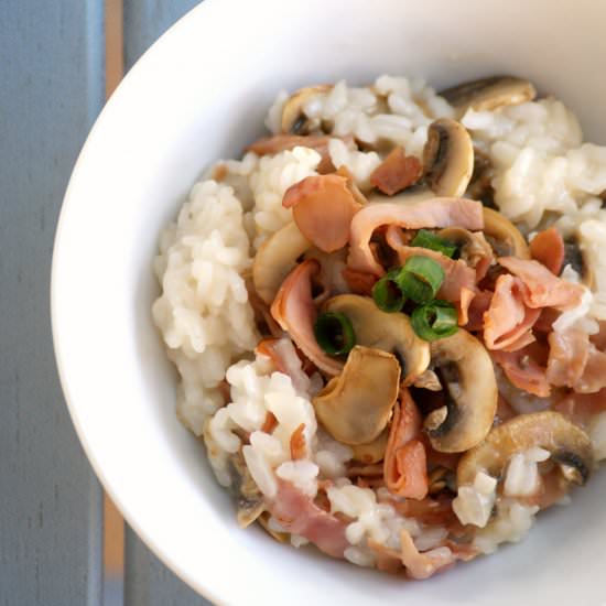 Lightened Up Boscaiola Risotto - Recipe photo by SouthernInLaw