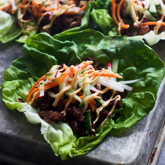Bahn Mi Lettuce Wraps - Recipe photo by cookingforkeeps