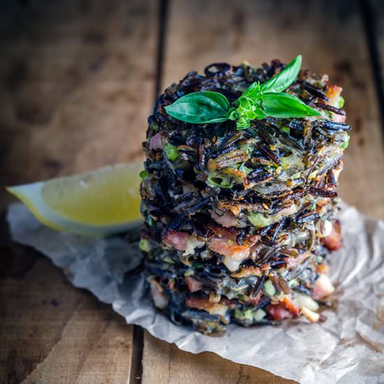 Wild Rice and Speck Fritters - Recipe photo by ChewTown