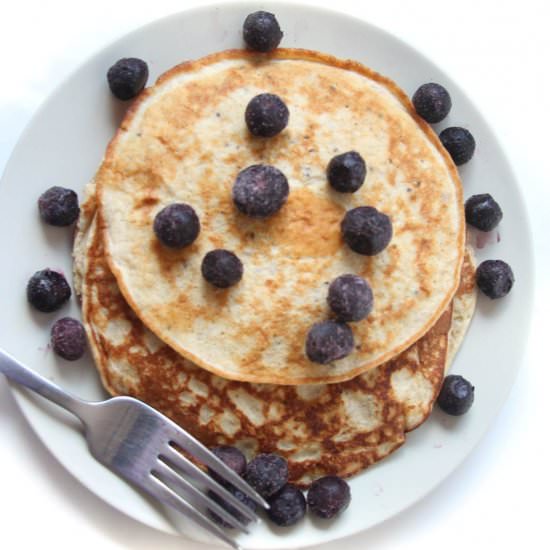 Perfect Four Ingredient Pancakes - Recipe photo by honestlyfitness
