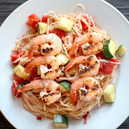 Shrimp and Zucchini Capellini - Recipe photo by RecipeRighter