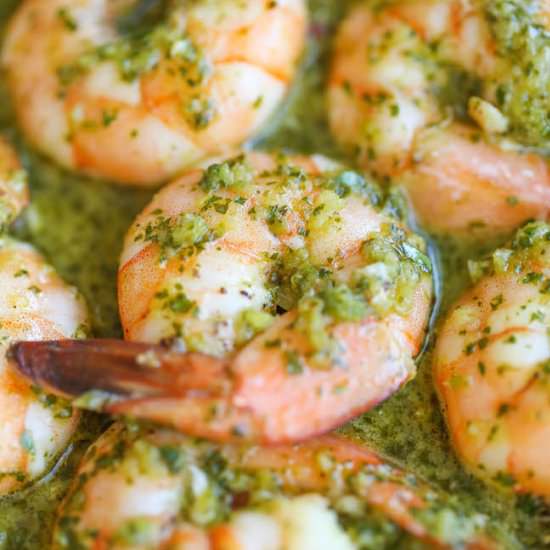 Easy Chimichurri Shrimp - Recipe photo by damndelicious