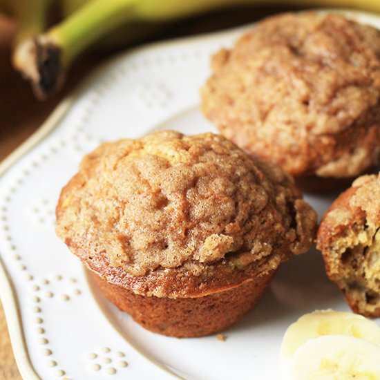 Banana Muffins with Streusel - Recipe photo by cookingupcottage