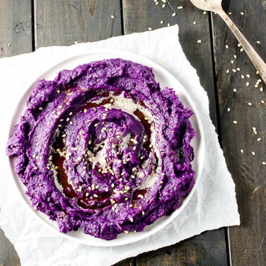 Mashed Purple Yams W/ Sesame Butter - Recipe photo by The Endless Meal