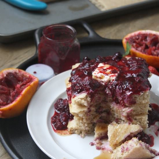 Baked Pancake with Berry Compote - Recipe photo by thegarlicdiaries