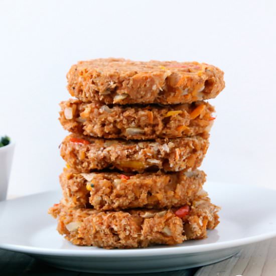 Refried Beans & Rice Burgers - Recipe photo by practiganic